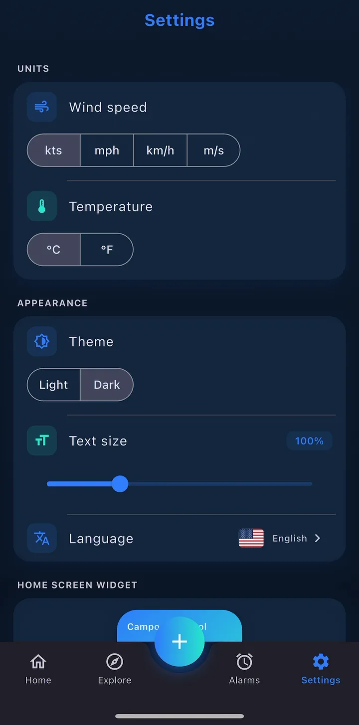 WindUp in dark mode